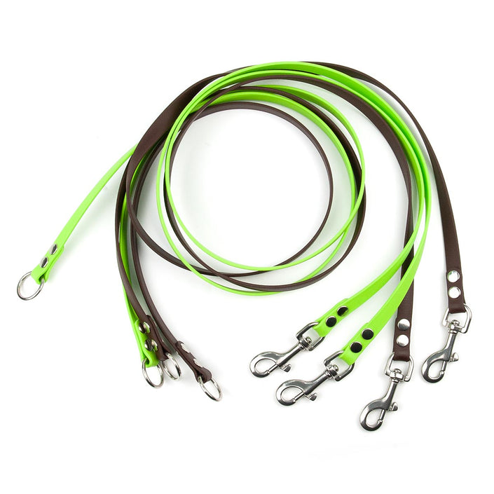 hundegürtel leinen aus biothane für dogwalker gürtel, individuell konfigurierbar, rostfrei edelstahl, 90 cm - 120 cm