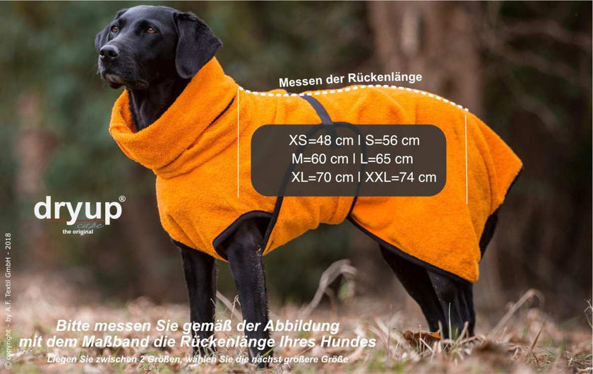 Hunde-Bademantel Orange mit verstellbarem Schnallenverschluss – Praktisch, pflegeleicht und kuschelig warm für deinen Hund
