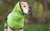Hunde-Bademantel Hell-Grün mit verstellbarem Schnallenverschluss – Praktisch, pflegeleicht und kuschelig warm für deinen Hund
