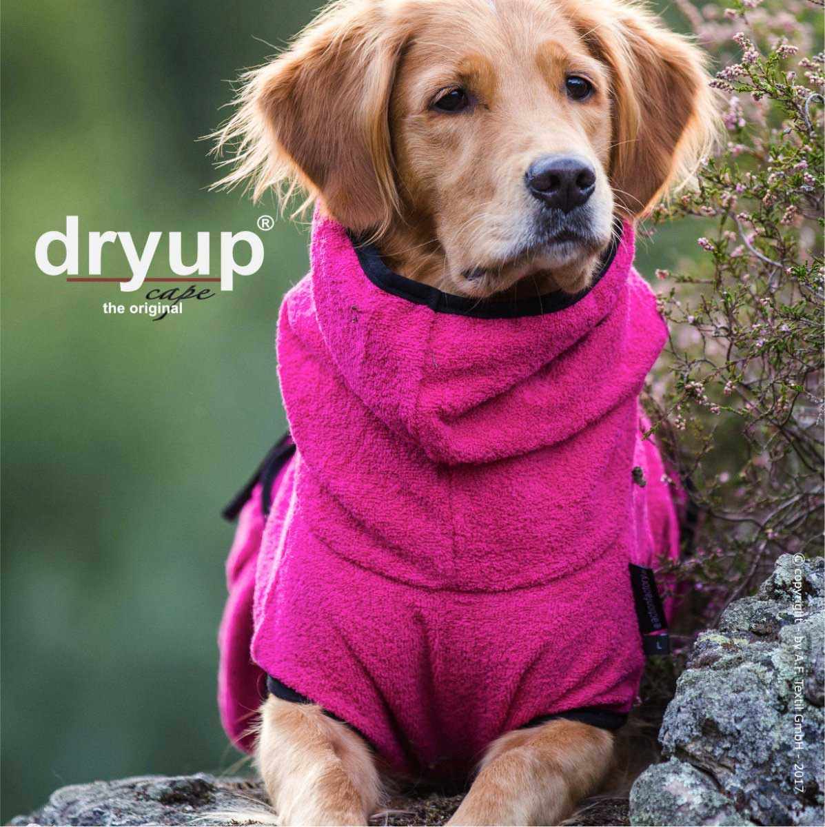 Hundebademantel Pink – Saugstarkes Baumwoll-Frottee für saubere Couch und trockenes Fell - actionfactory