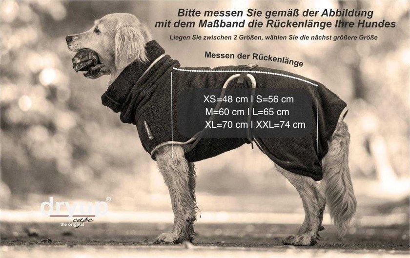Coffee-Beige DRYUP Cape Bademantel für Hunde aus 100% Baumwoll-Frottee – ideal nach Regen, Schwimmen und Matsch