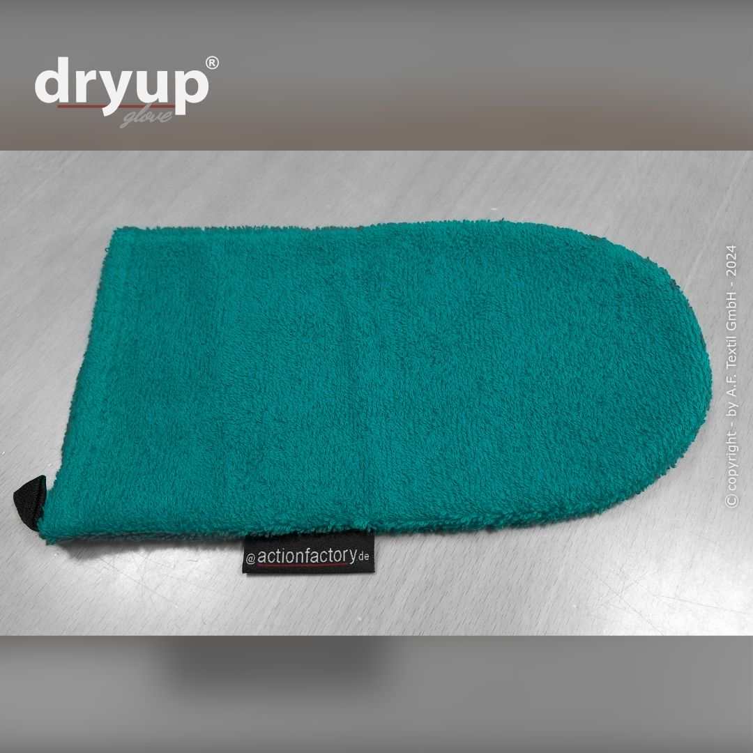 Praktischer Hundehandschuh zum Trocknen von Pfoten in Türkis
