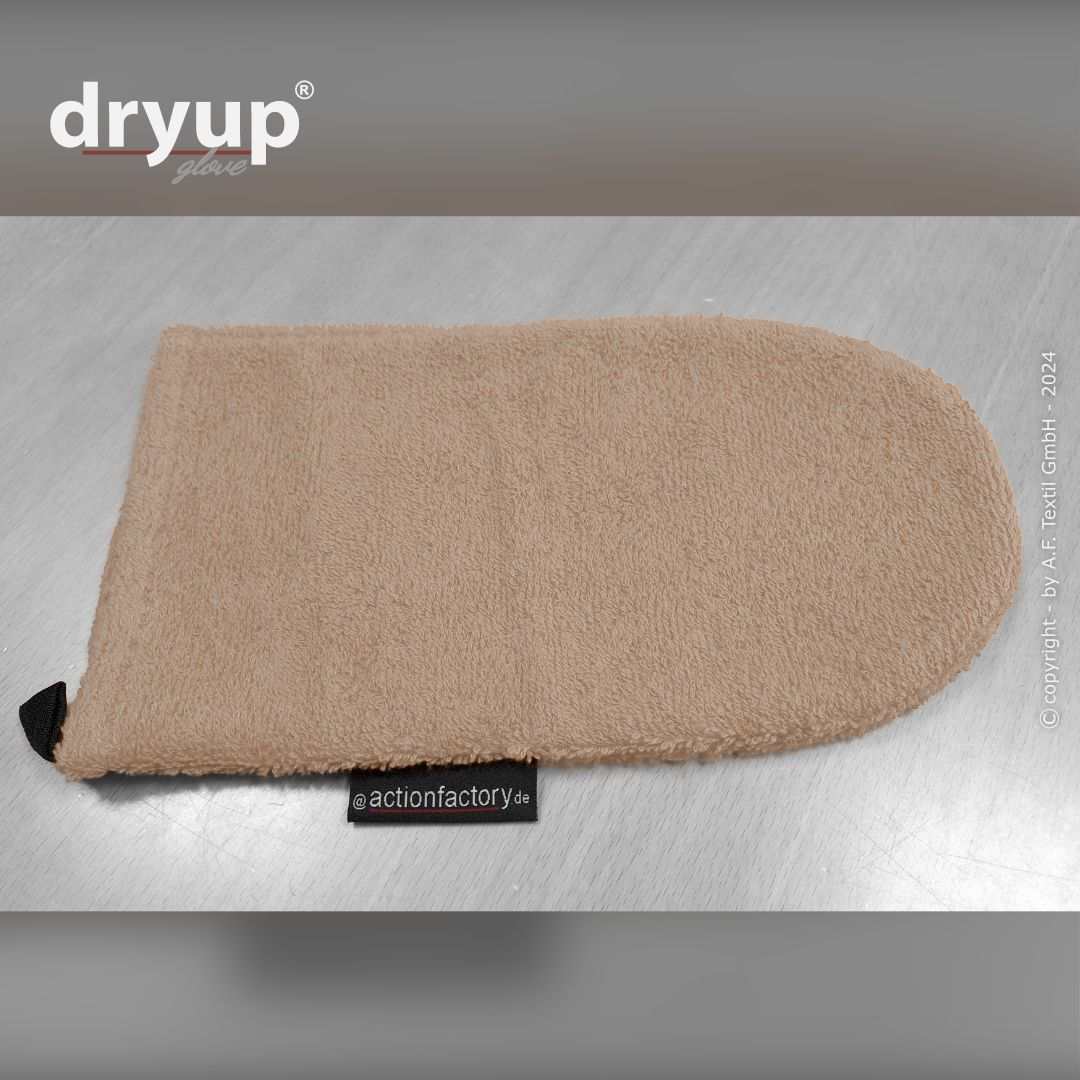 Praktischer Hundehandschuh zum Trocknen von Pfoten in Sand-Beige