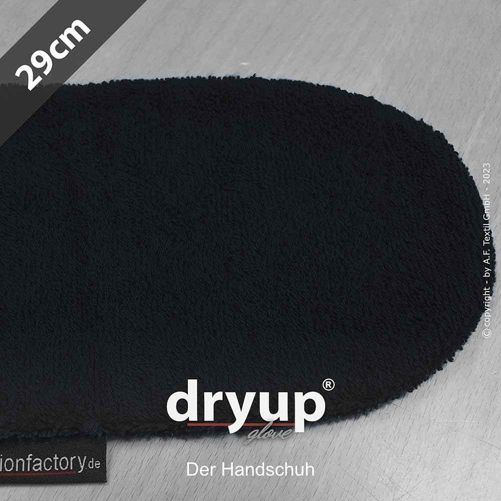 DRYUP Hunde-Handschuh in Schwarz – saugstarker Baumwoll-Handschuh, ideal zum schnellen Trocknen von nassen Hundepfoten.