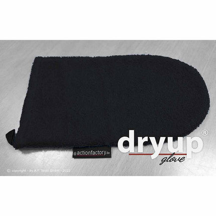 actionfactory Hunde-Handschuh in Schwarz – saugstarker Baumwoll-Handschuh, ideal zum schnellen Trocknen von nassen Hundepfoten.