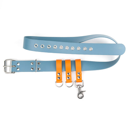 Gassigürtel zum Spaziergang, zum Wandern, mit Adapter aus Biothane, rostfrei