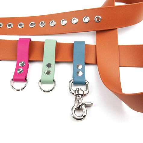 hundegürtel zum wandern und zum spaziergang mit 1-3 hunden, personalisierbar, viele farben, biothane,  mit adadpter, praktischer gassigürtel