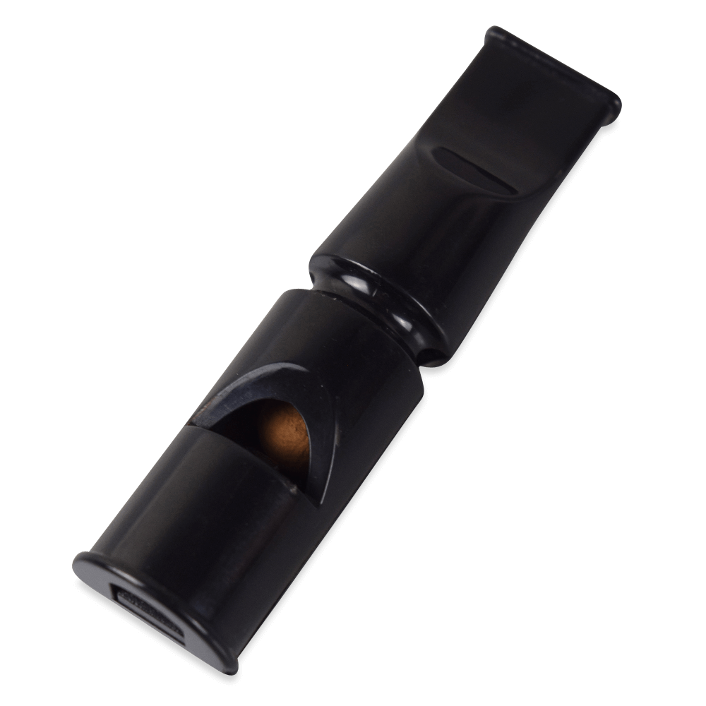 Hundepfeife ACME 641 in Schwarz – robuste Doppeltonpfeife mit genormter Frequenz und klarem Signal, ideal für Hundebesitzer.