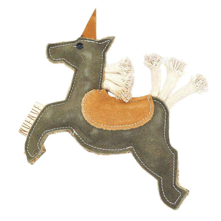 Ungefährliches Hundespielzeug Einhorn aus nachhaltigen Materialien, ohne Quietschi