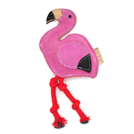 Ungefährliches Hundespielzeug Flamingo aus nachhaltigen Materialien, ohne Quietschi