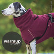 WARMUP Cape Pro Bordeaux – Wendbarer Hundebademantel mit Frottee- und Fleeceseite für Wärme und Trockenheit